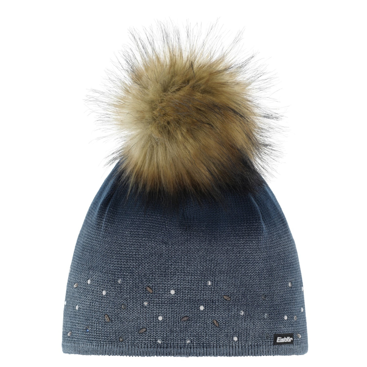 Eisbär Dip Dye Lux Crystal Mütze für Damen mit Bommel