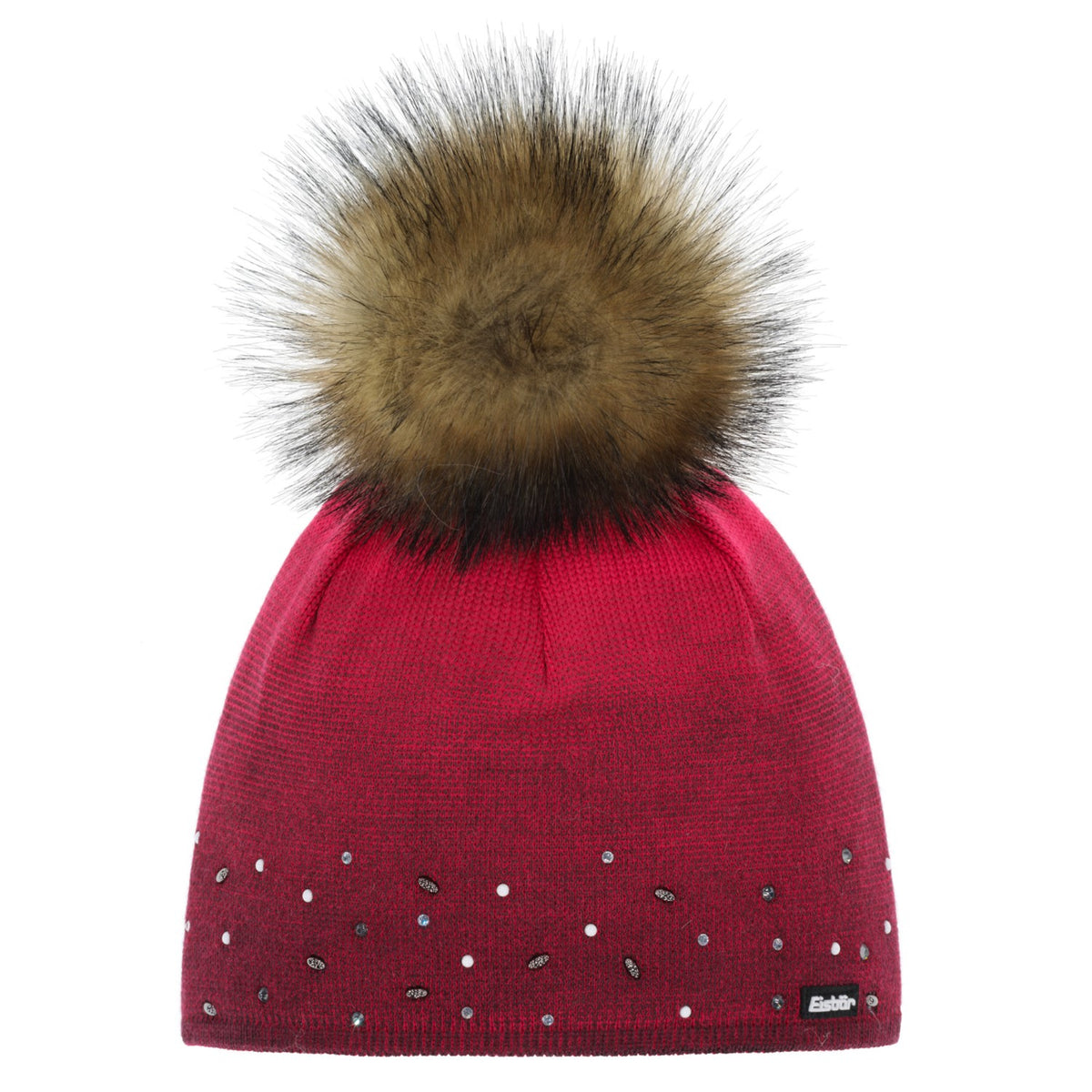 Eisbär Dip Dye Lux Crystal Mütze für Damen mit Bommel