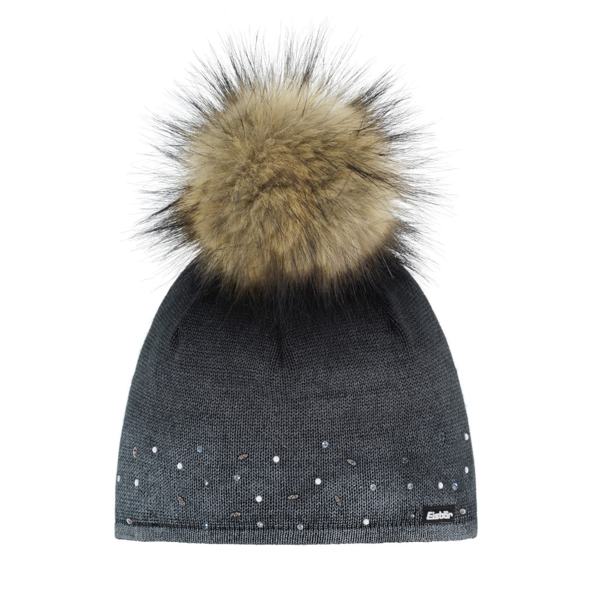 Eisbär Dip Dye Lux Crystal Mütze für Damen mit Bommel