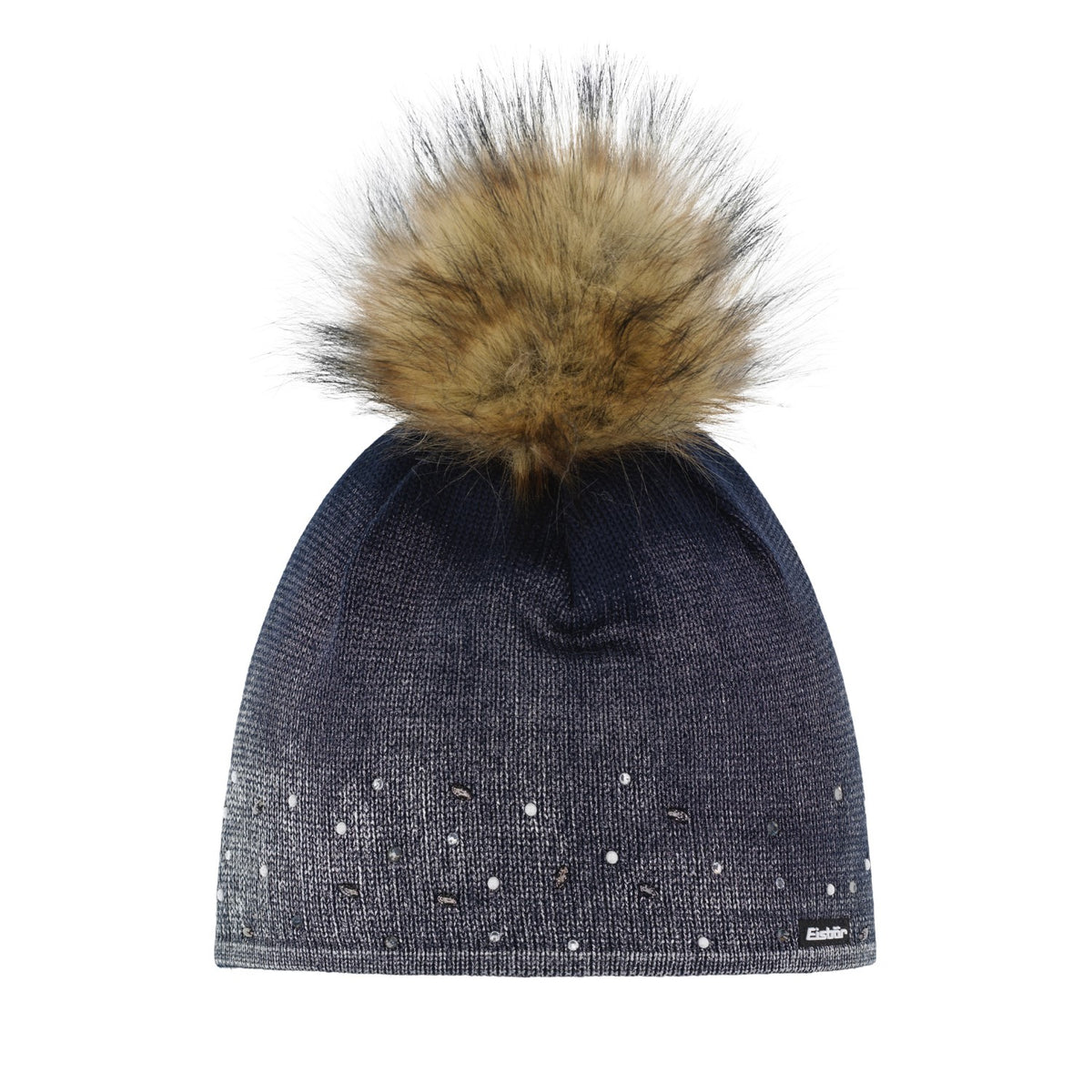 Eisbär Dip Dye Lux Crystal Mütze für Damen mit Bommel