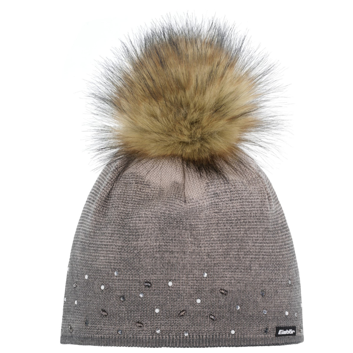Eisbär Dip Dye Lux Crystal Mütze für Damen mit Bommel