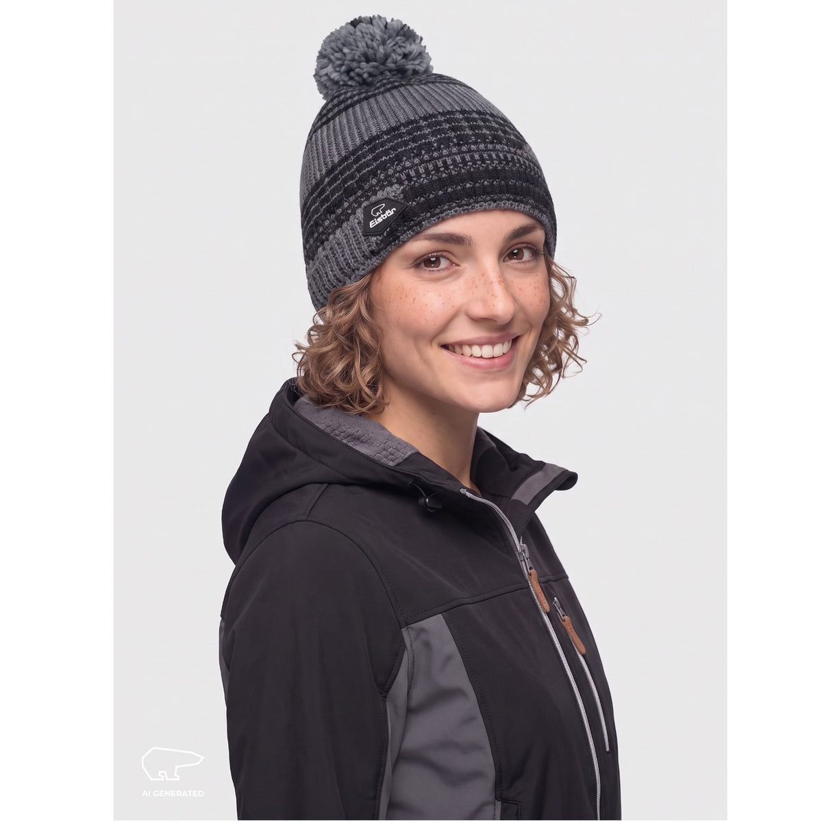 Eisbär Nona Oversize Pompon Mütze