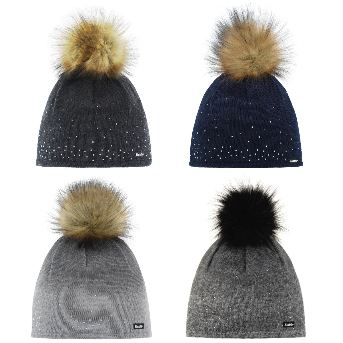 Eisbär Tiana Lux Crystal Mütze für Damen mit Bommel