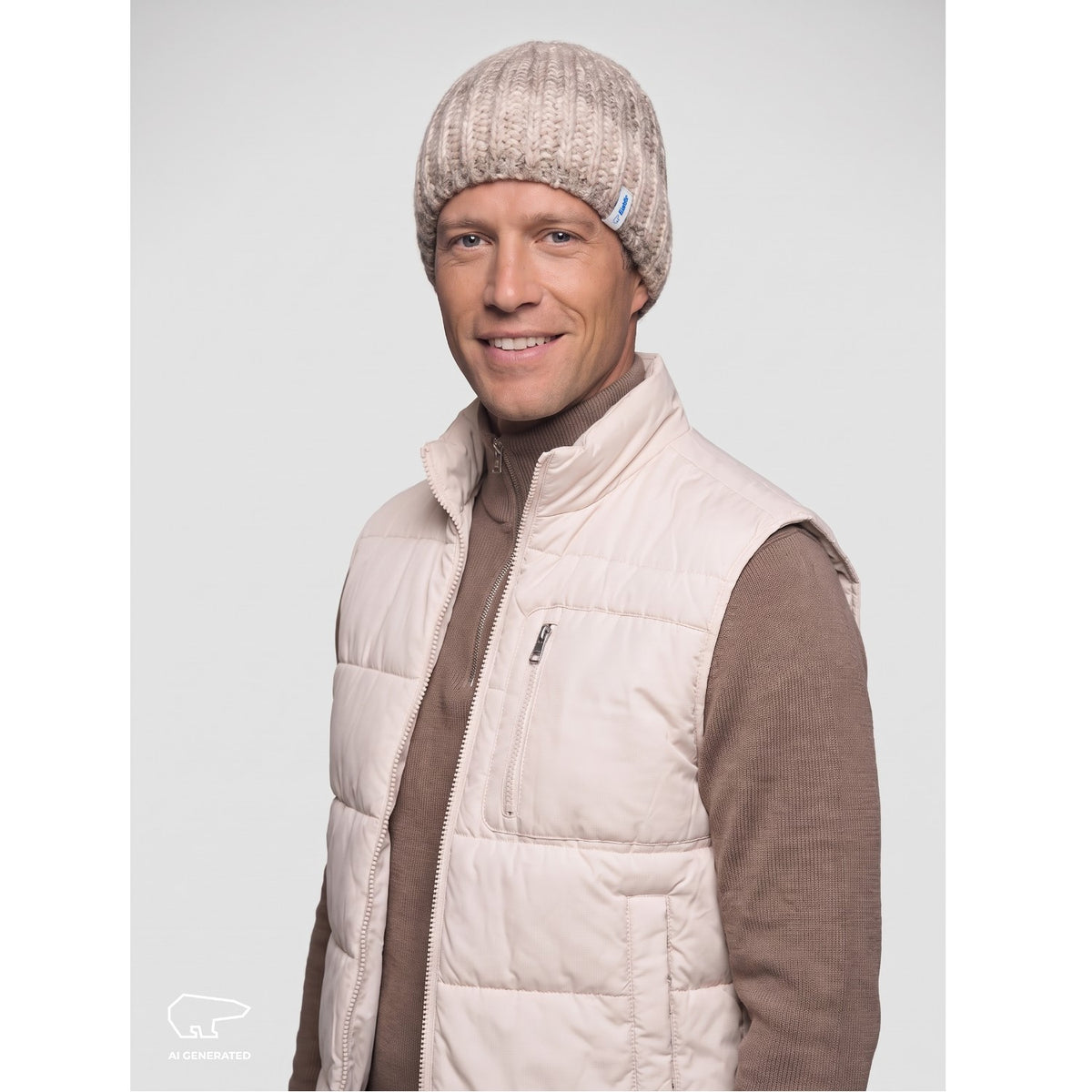 Eisbär Strickmütze aus Bio-Baumwolle