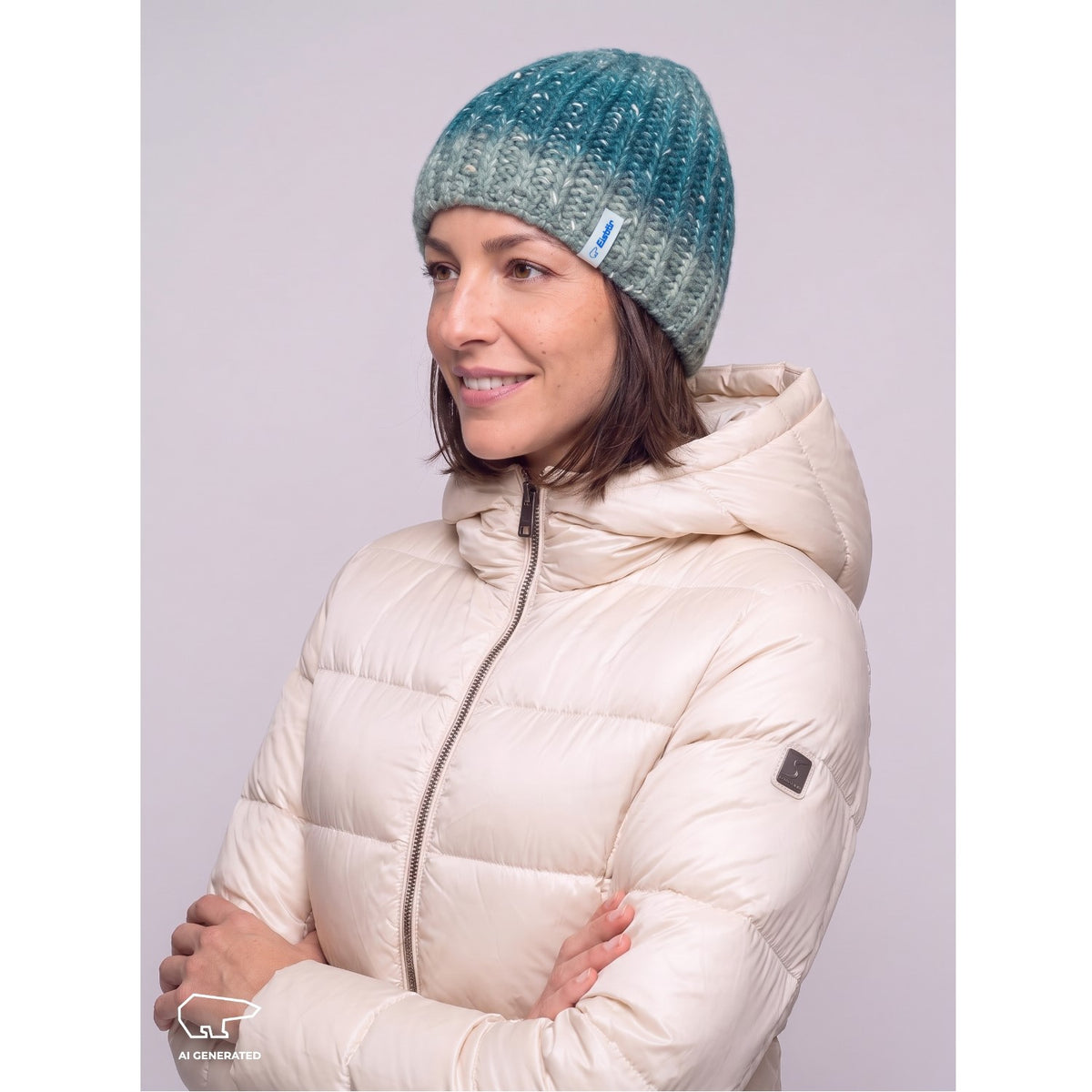 Eisbär Strickmütze aus Bio-Baumwolle