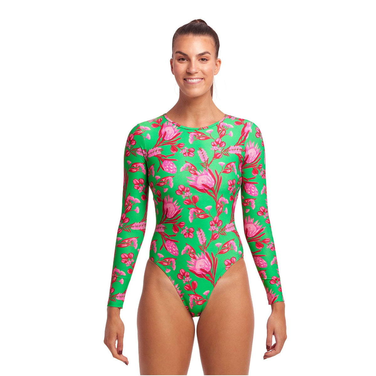 Funkita Badeanzug Long Shot Damen Desert Pea (Langarm)