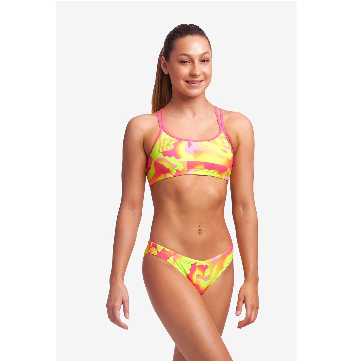 Funkita Bikini Set Mädchen Pinged Pink chlorbeständig