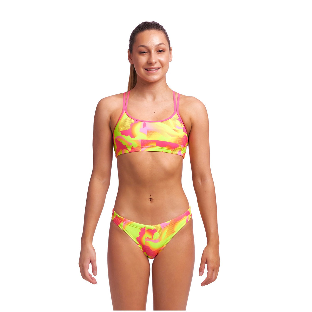 Funkita Bikini Set Mädchen Pinged Pink chlorbeständig