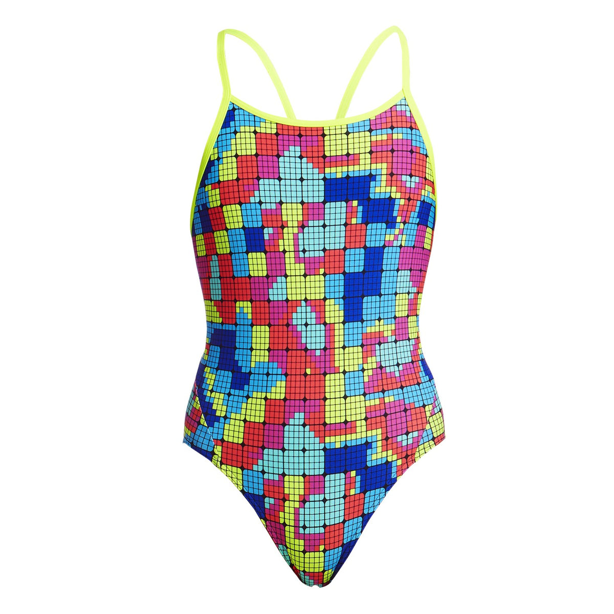 Badeanzug Mädchen von Funkita Heat Map mit verkleinertem Rückenausschnitt