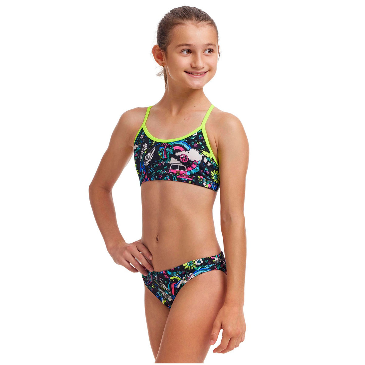 Funkita Hippy Dippy Bikini Mädchen chlorresistent und UV-Schutz 50+