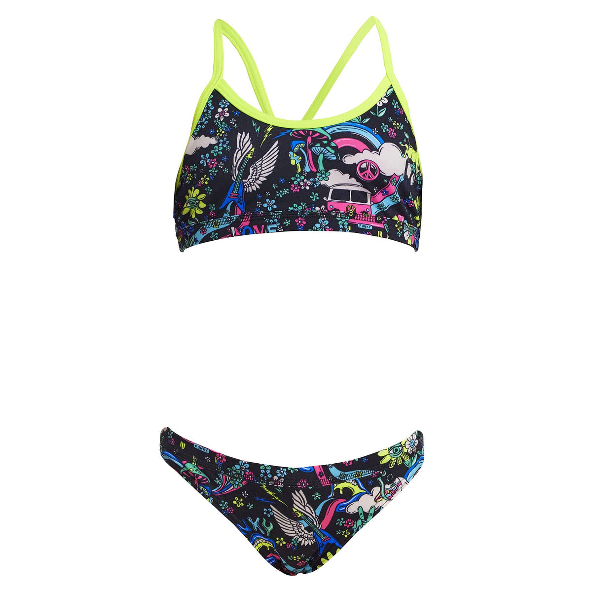 Funkita Hippy Dippy Bikini Mädchen chlorresistent und UV-Schutz 50+