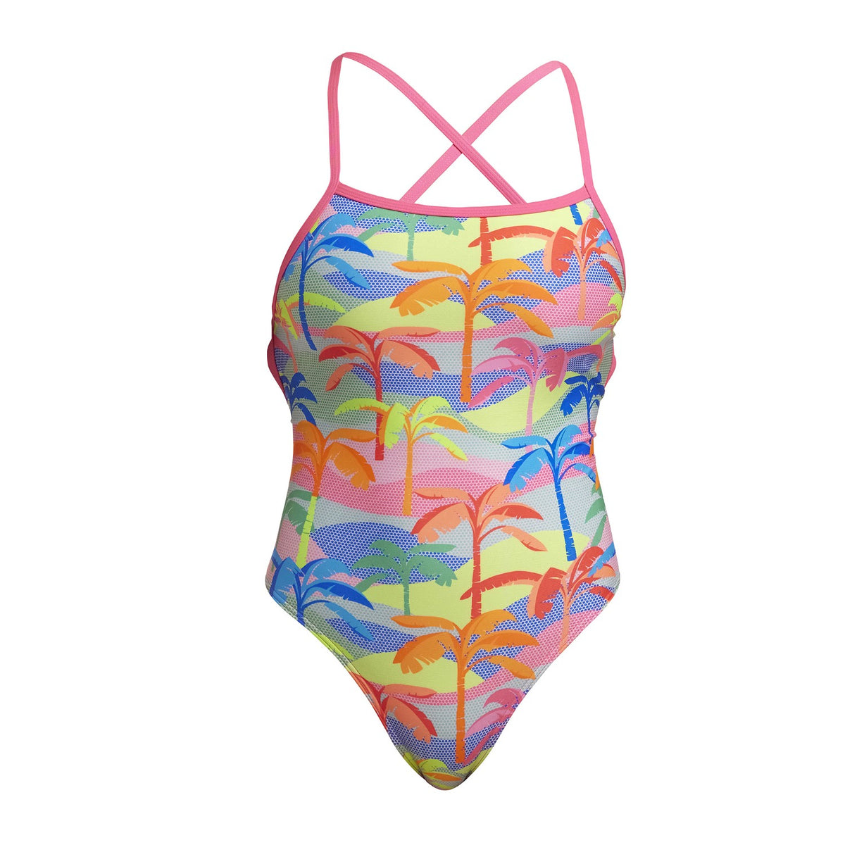 Funkita Poka Palm Badeanzug für Damen chlorresistent schnelltrocknend und UV Schutz 50+