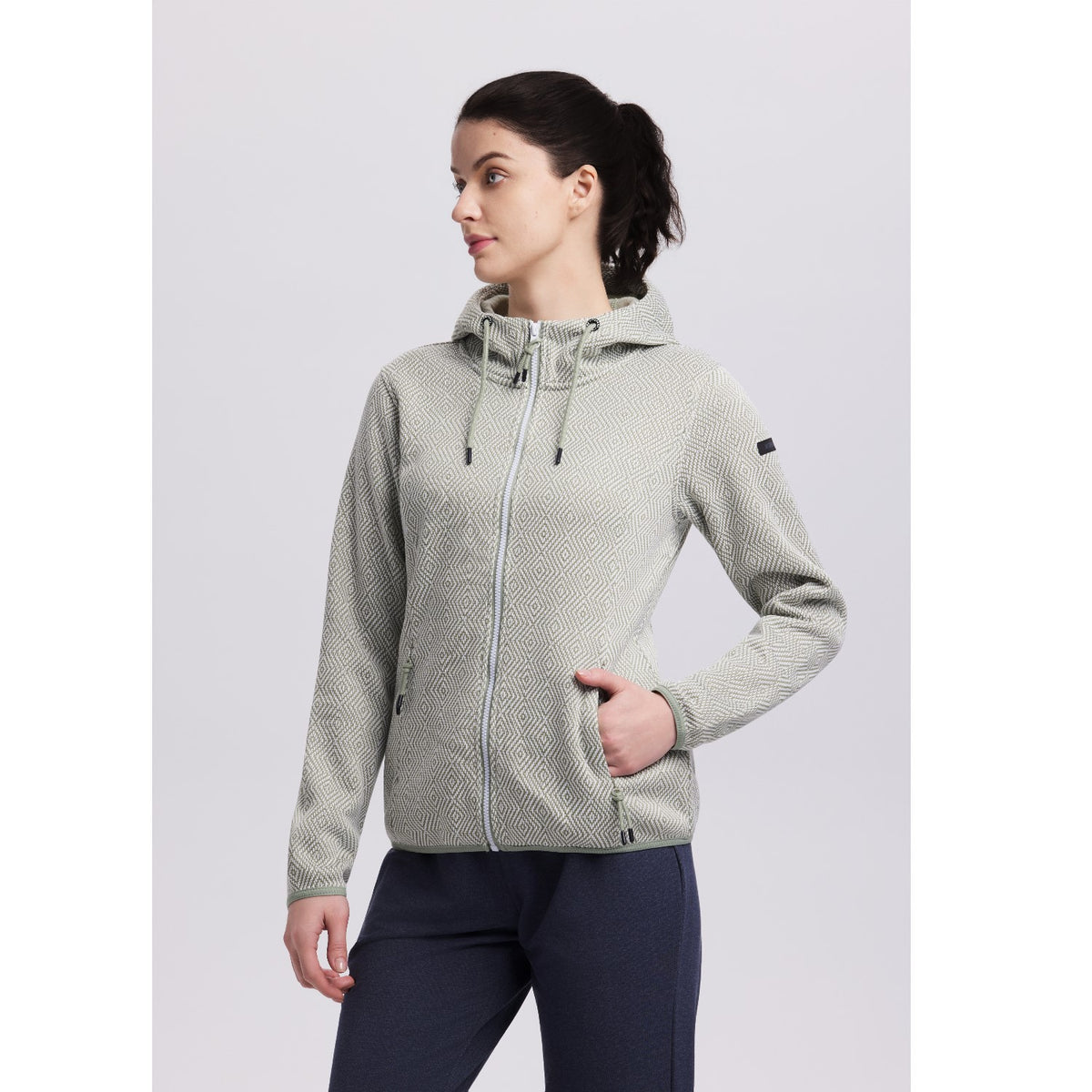 Icepeak Adrian Strickfleecejacke Damen mit Kapuze