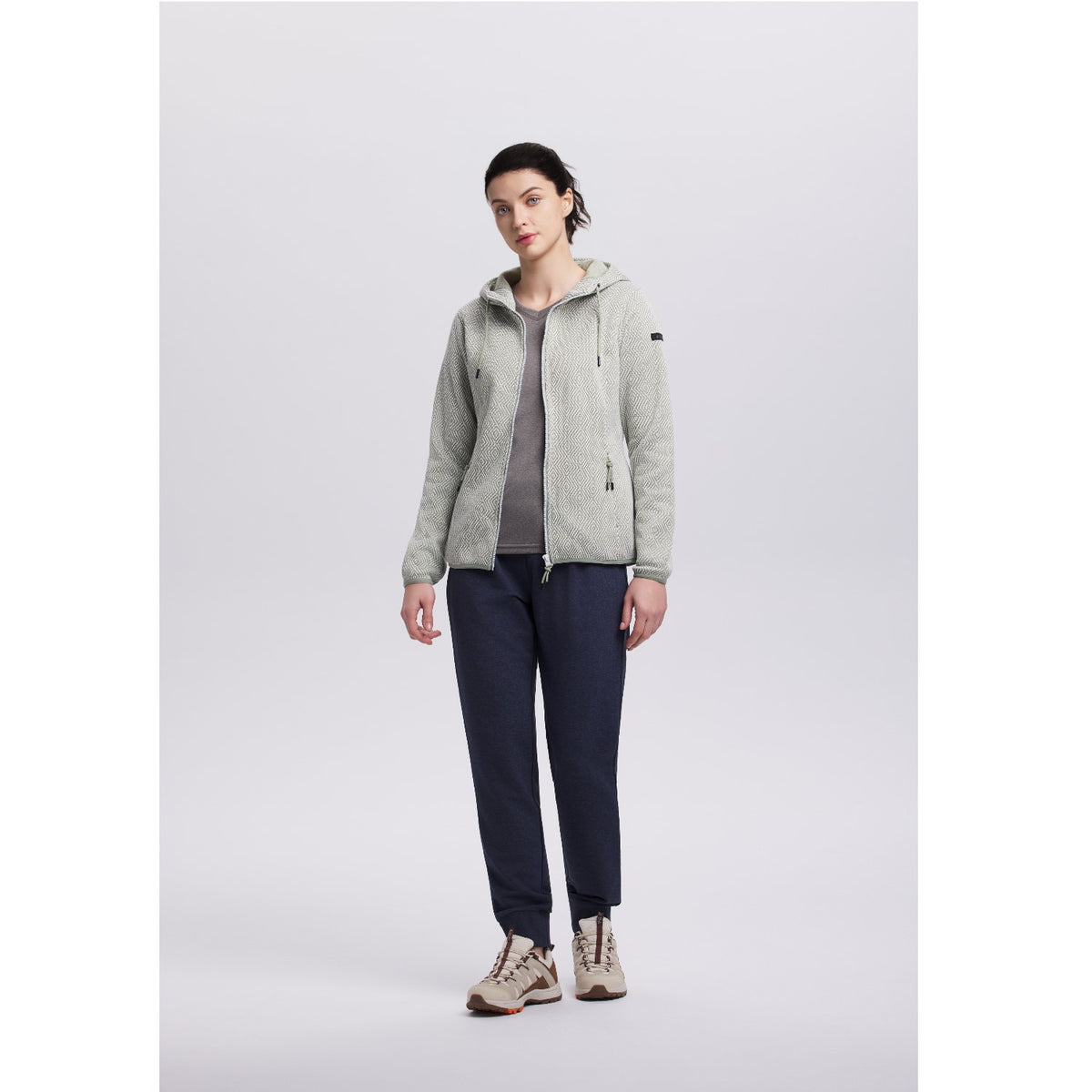 Icepeak Adrian Strickfleecejacke Damen mit Kapuze