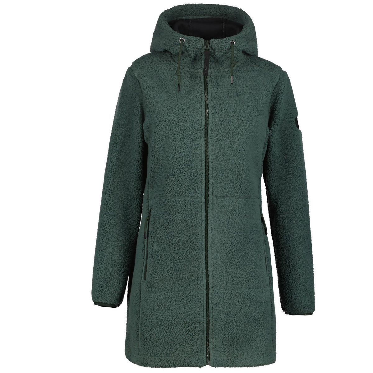 Icepeak Agra Fleecejacke für Damen mit verschließbaren Taschen und einer Kapuze