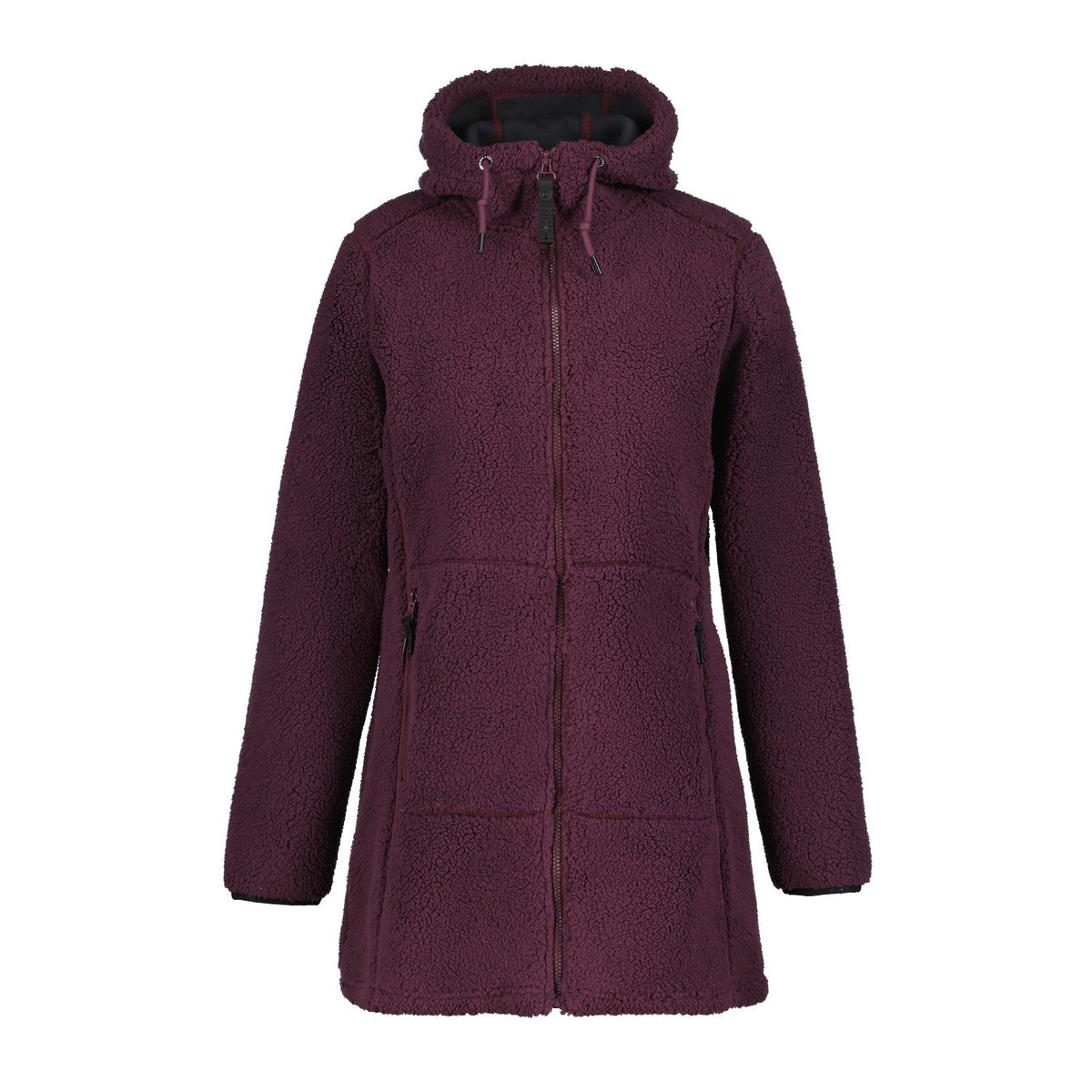 Icepeak Agra Fleecejacke für Damen mit verschließbaren Taschen und einer Kapuze