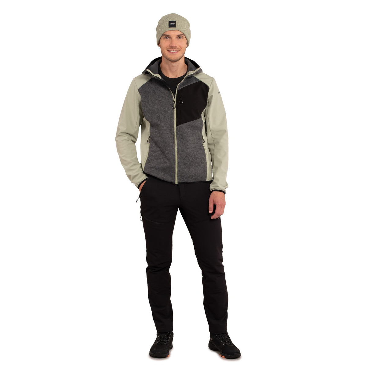 Icepeak Danfort Hybrid-Softshelljacke für Herren mit Kapuze
