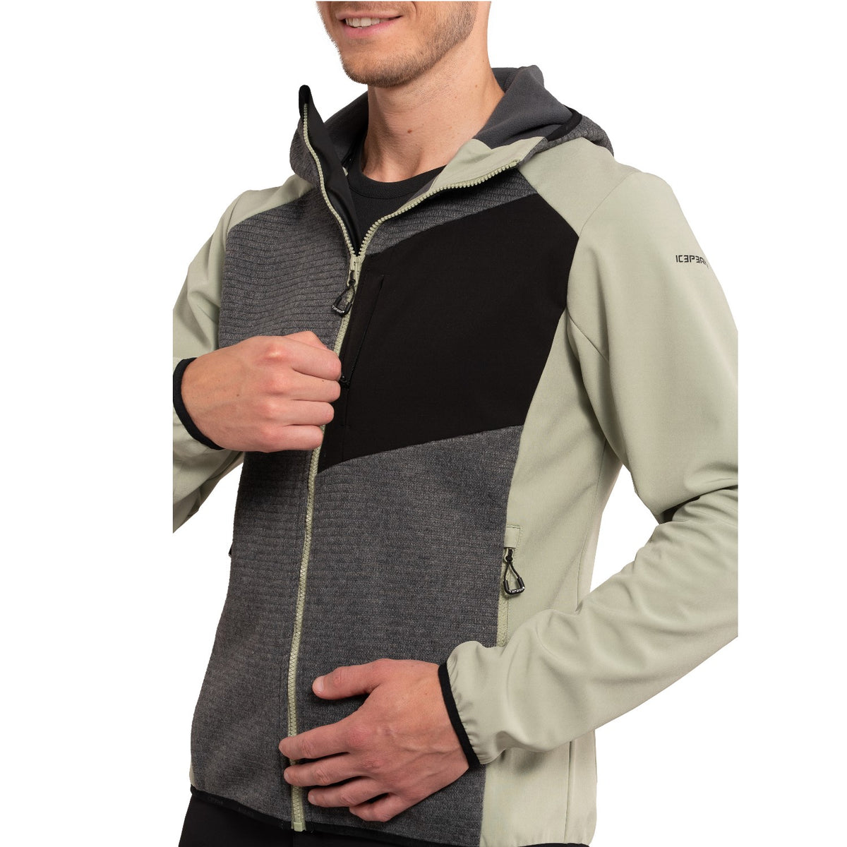 Icepeak Danfort Hybrid-Softshelljacke für Herren mit Kapuze