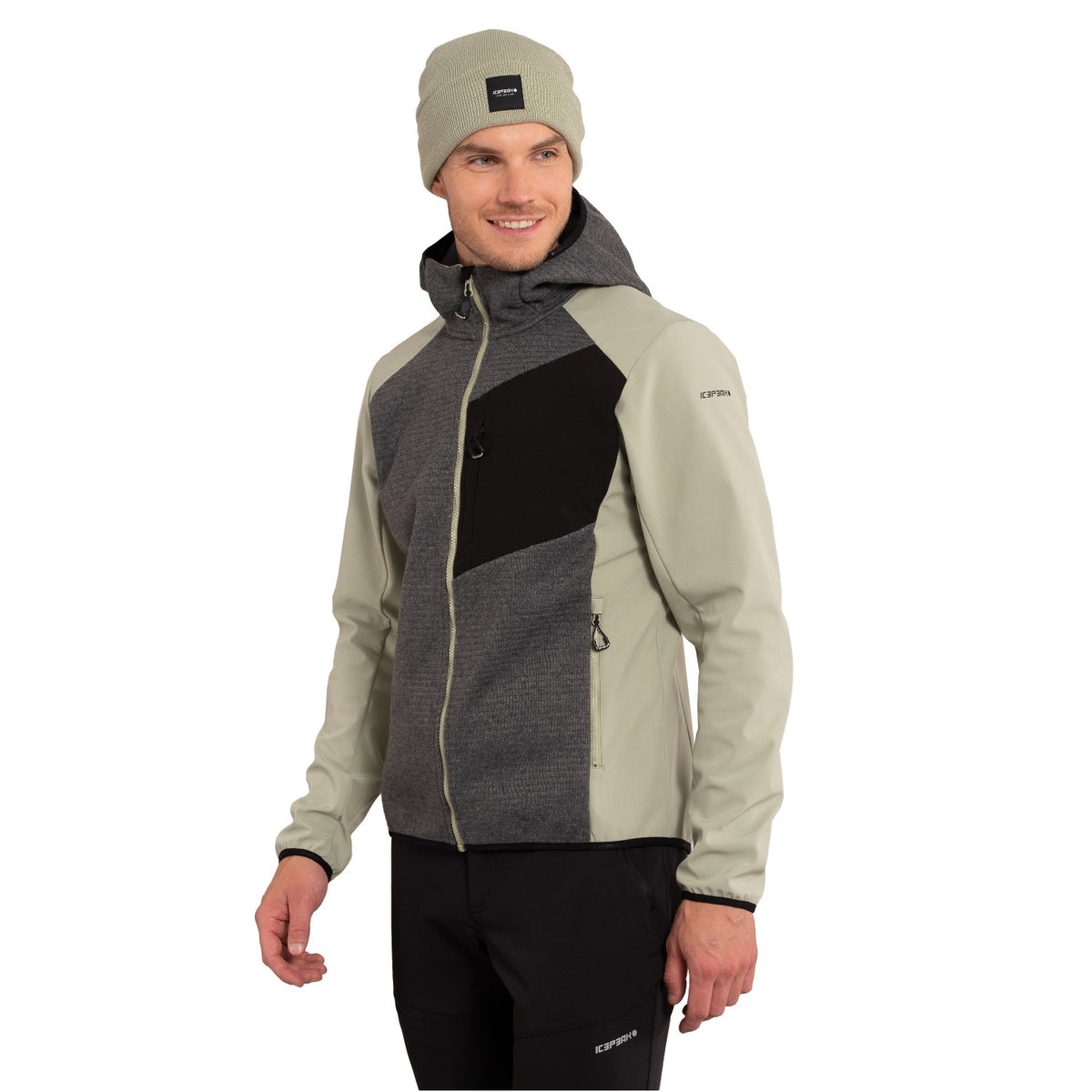 Icepeak Danfort Hybrid-Softshelljacke für Herren mit Kapuze