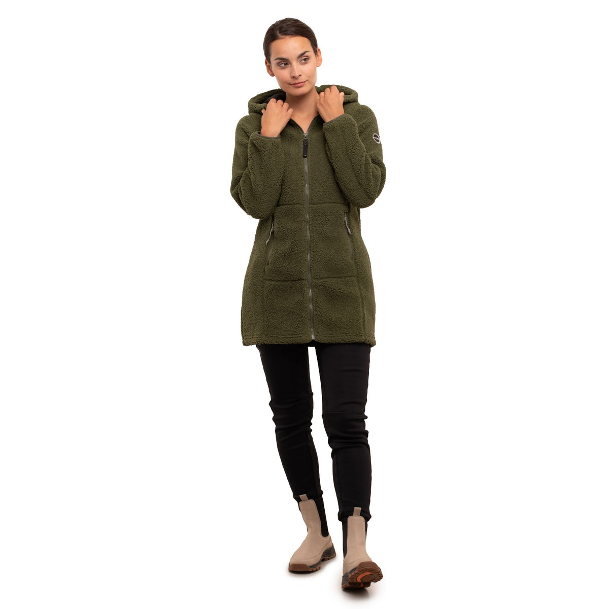 Icepeak Fleecejacke Agra für Damen mit Kapuze
