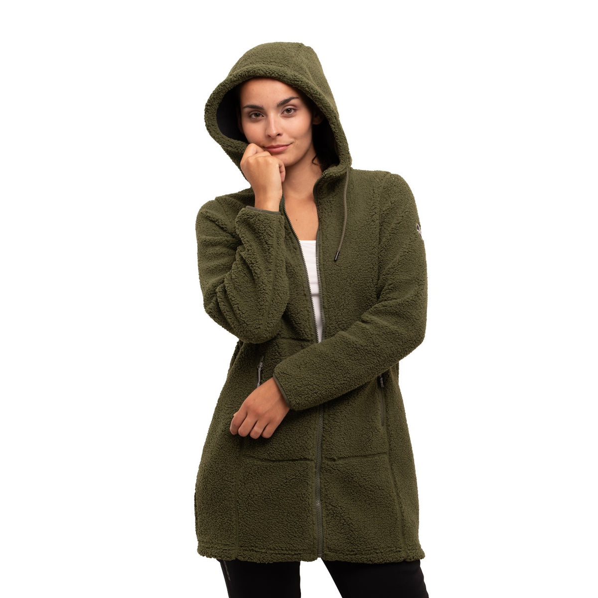 Icepeak Fleecejacke Agra für Damen mit Kapuze
