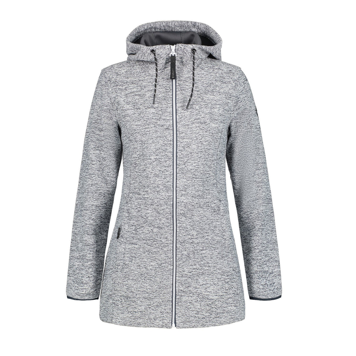 Icepeak Strickfleecejacke lang für Damen Alzey mit Kapuze