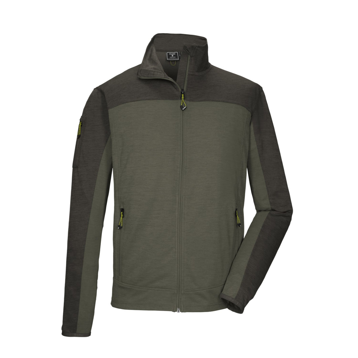 Powerstretchjacke mit verschliebaren Taschen und Stehkragen
