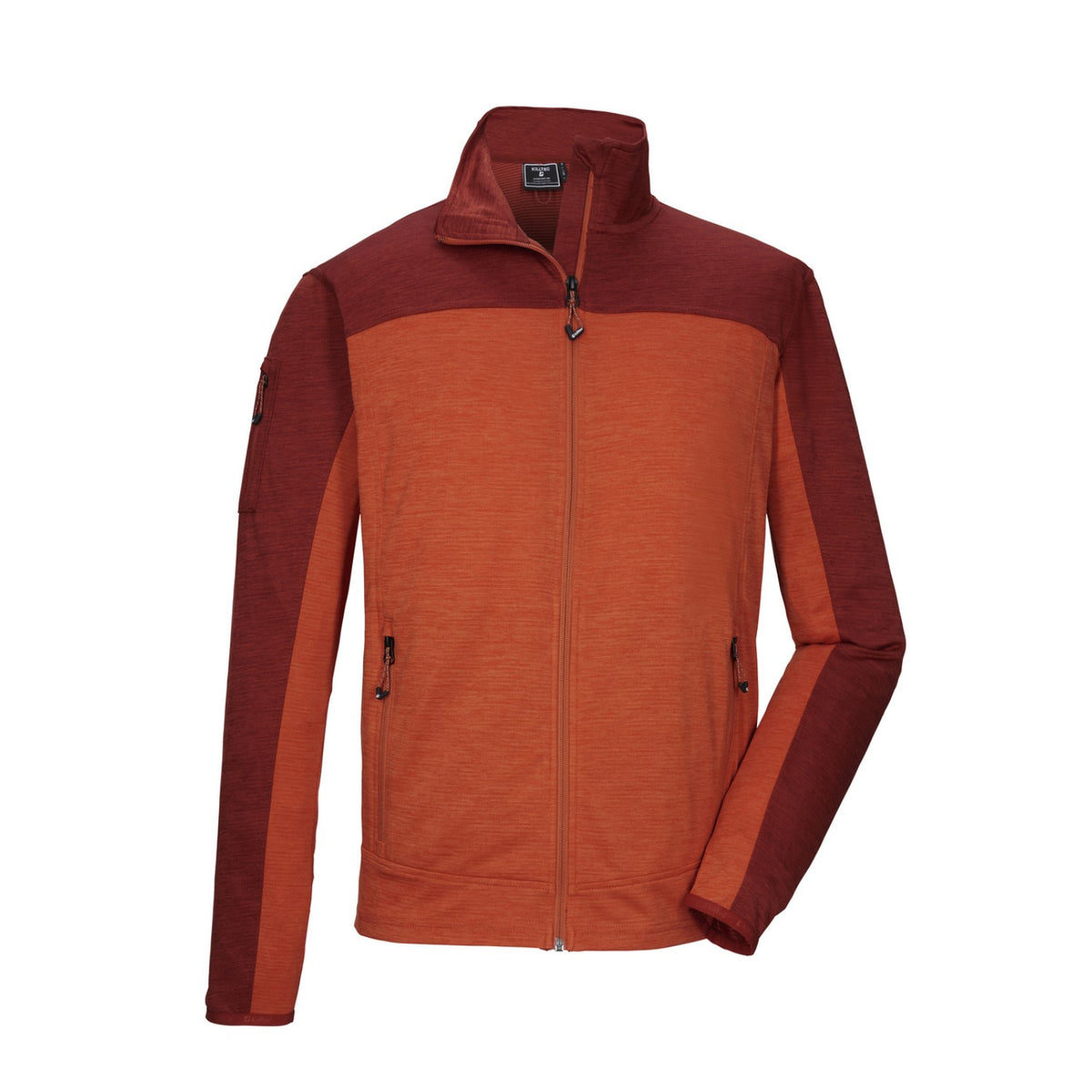 Powerstretchjacke mit verschliebaren Taschen und Stehkragen