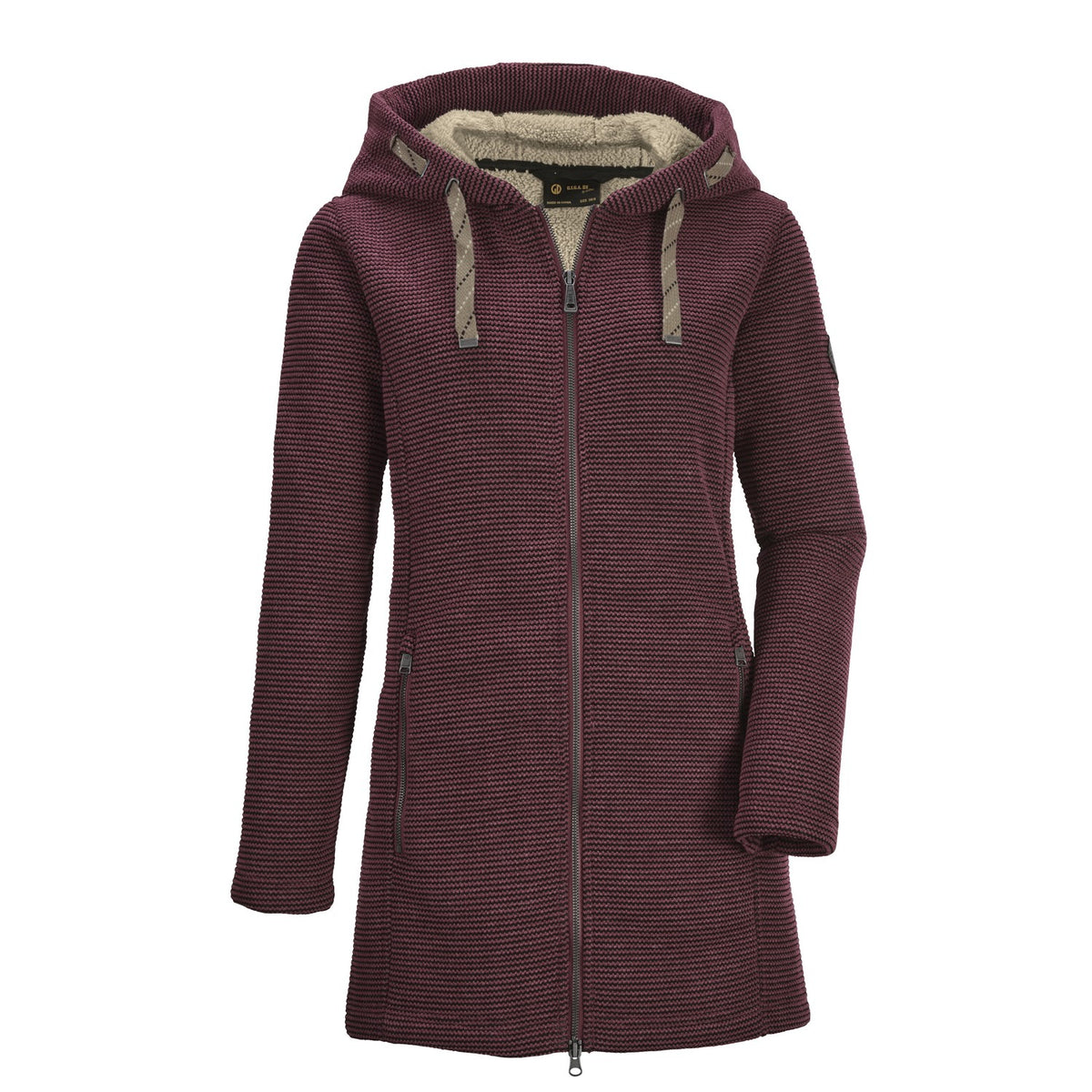 G.I.G.A. DX Damen Gw 54 Wmn Kntflc Prk Casual Strickfleeceparka/Fleecejacke mit großer Kapuze