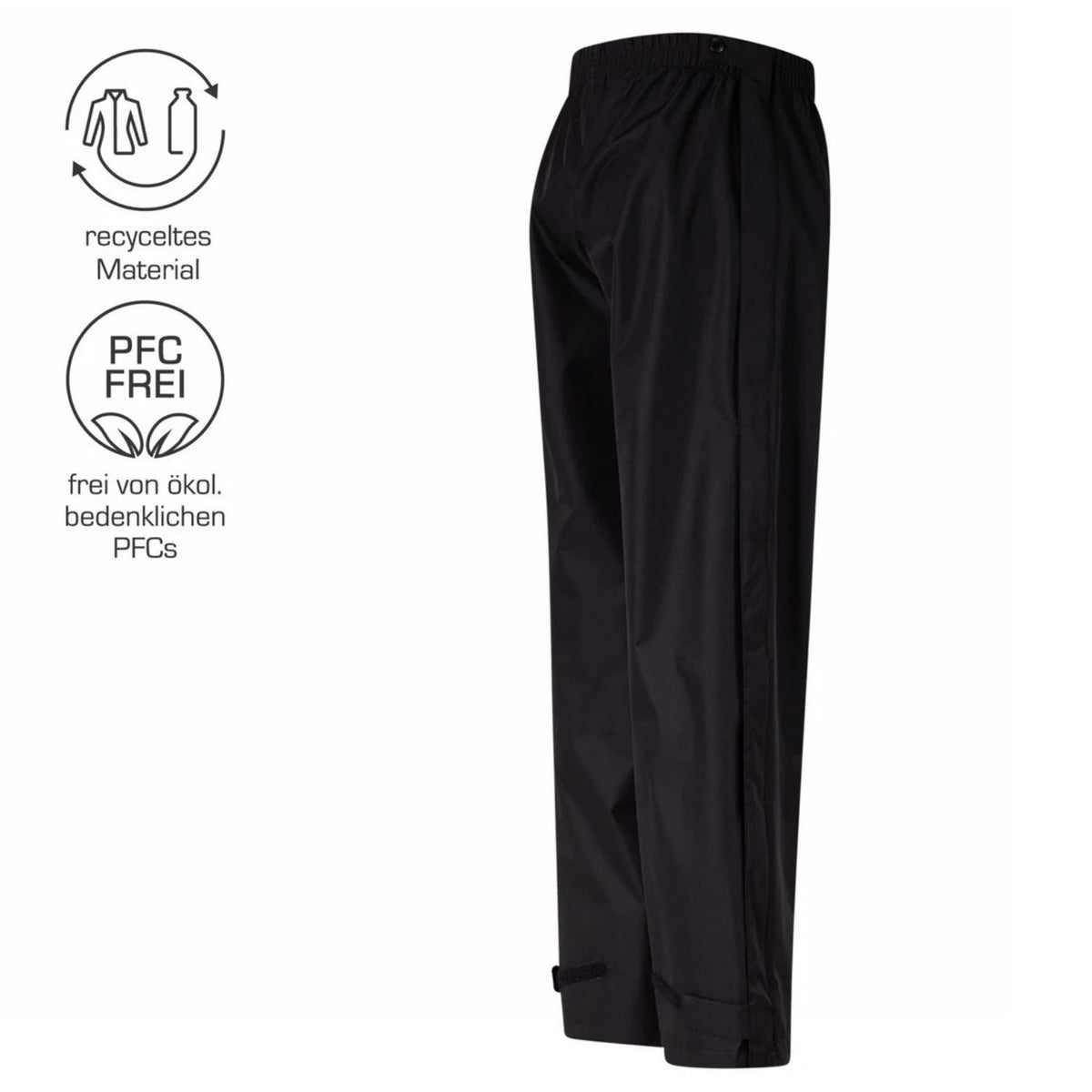 Pro-X elements Regenhose Herren mit durchgehenden Reißverschlüssen in Kurzgrößen