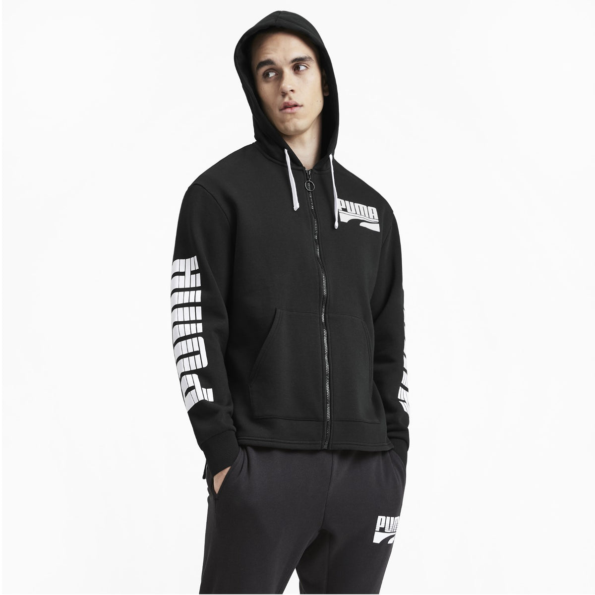 Puma Kapuzenjacke Herren dünn mit Fleece Rebel Bold FZ Hoody