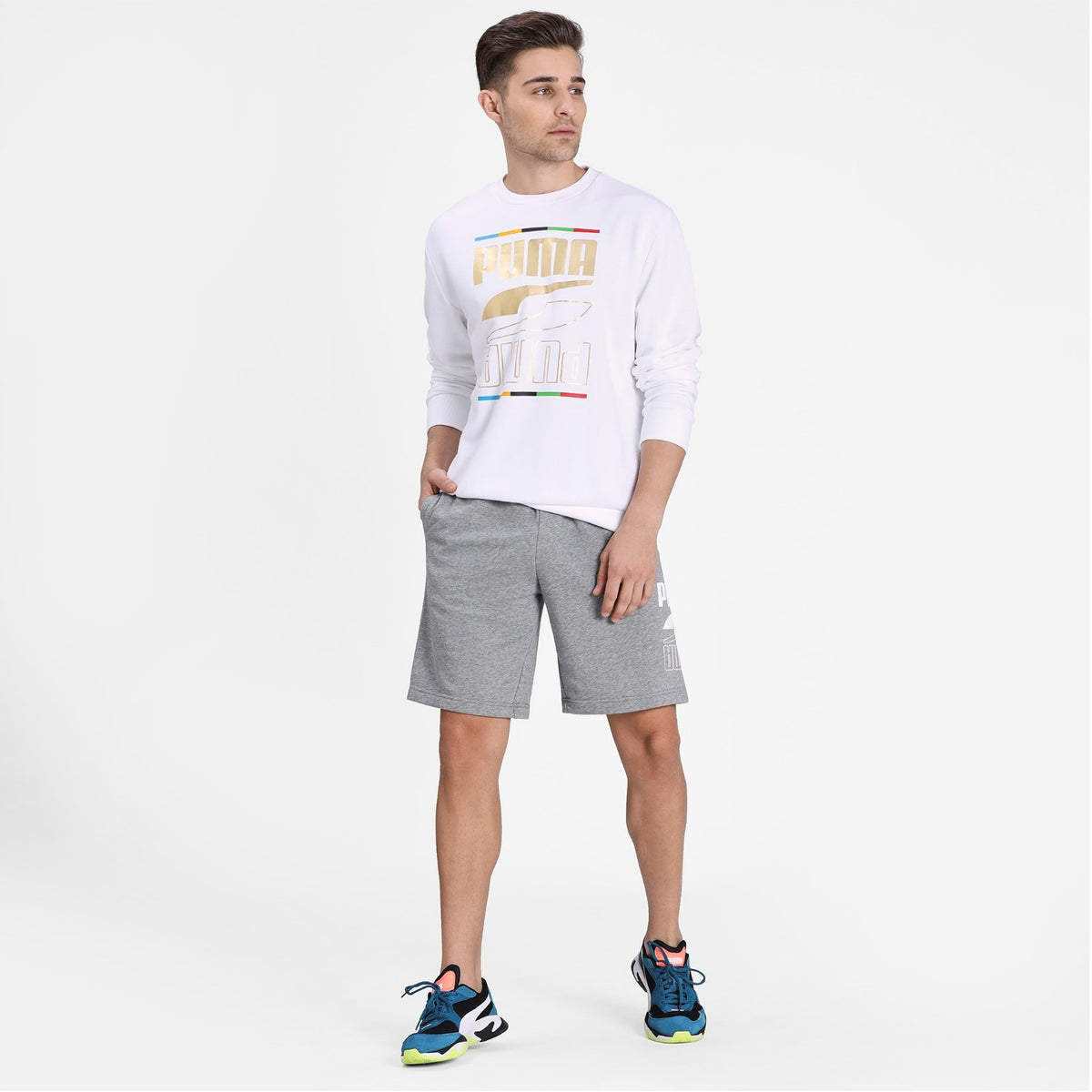 Puma Pullover Herren Rebel Crew Rundhalsausschnitt