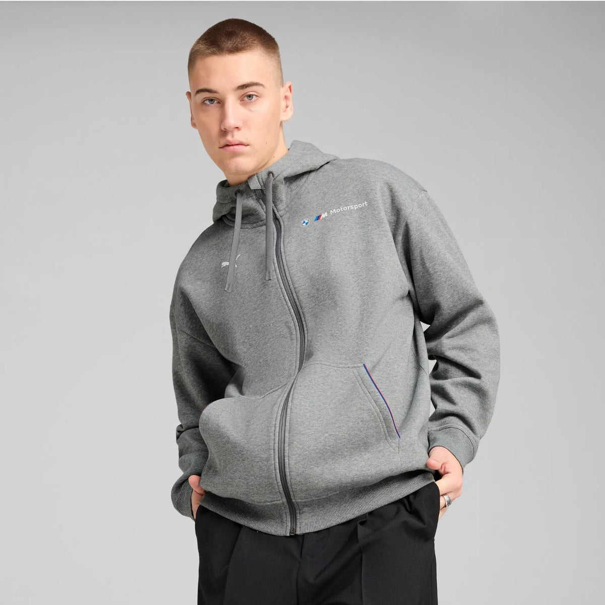 Puma BMW M Motorsport Essentials+ Fleecejacke mit Kapuze Herren