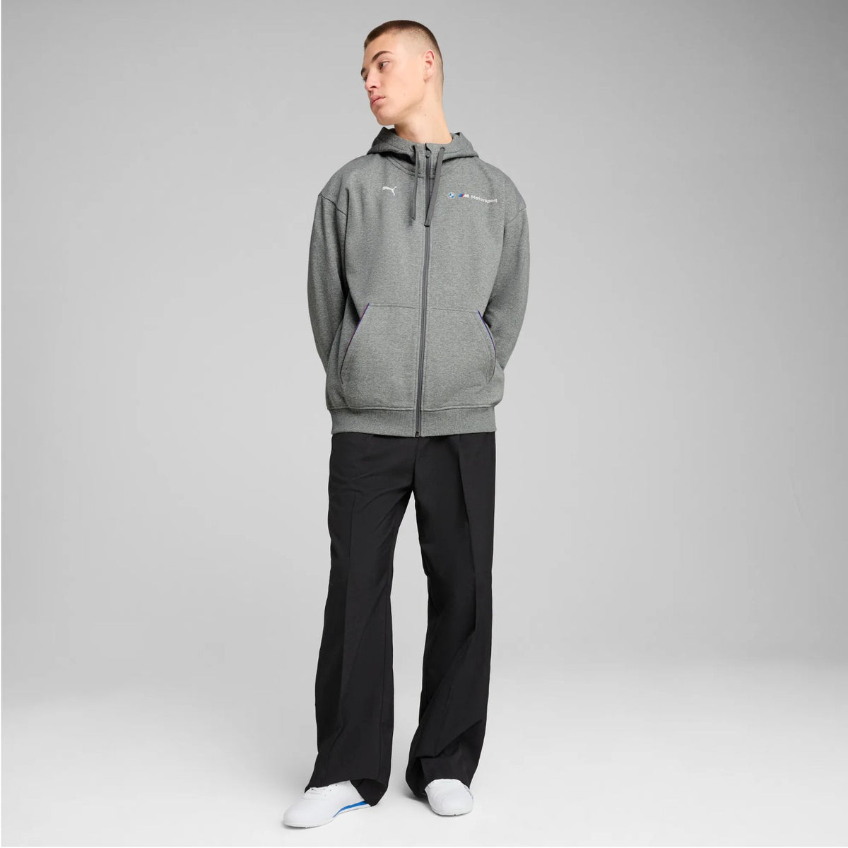 Puma BMW M Motorsport Essentials+ Fleecejacke mit Kapuze Herren