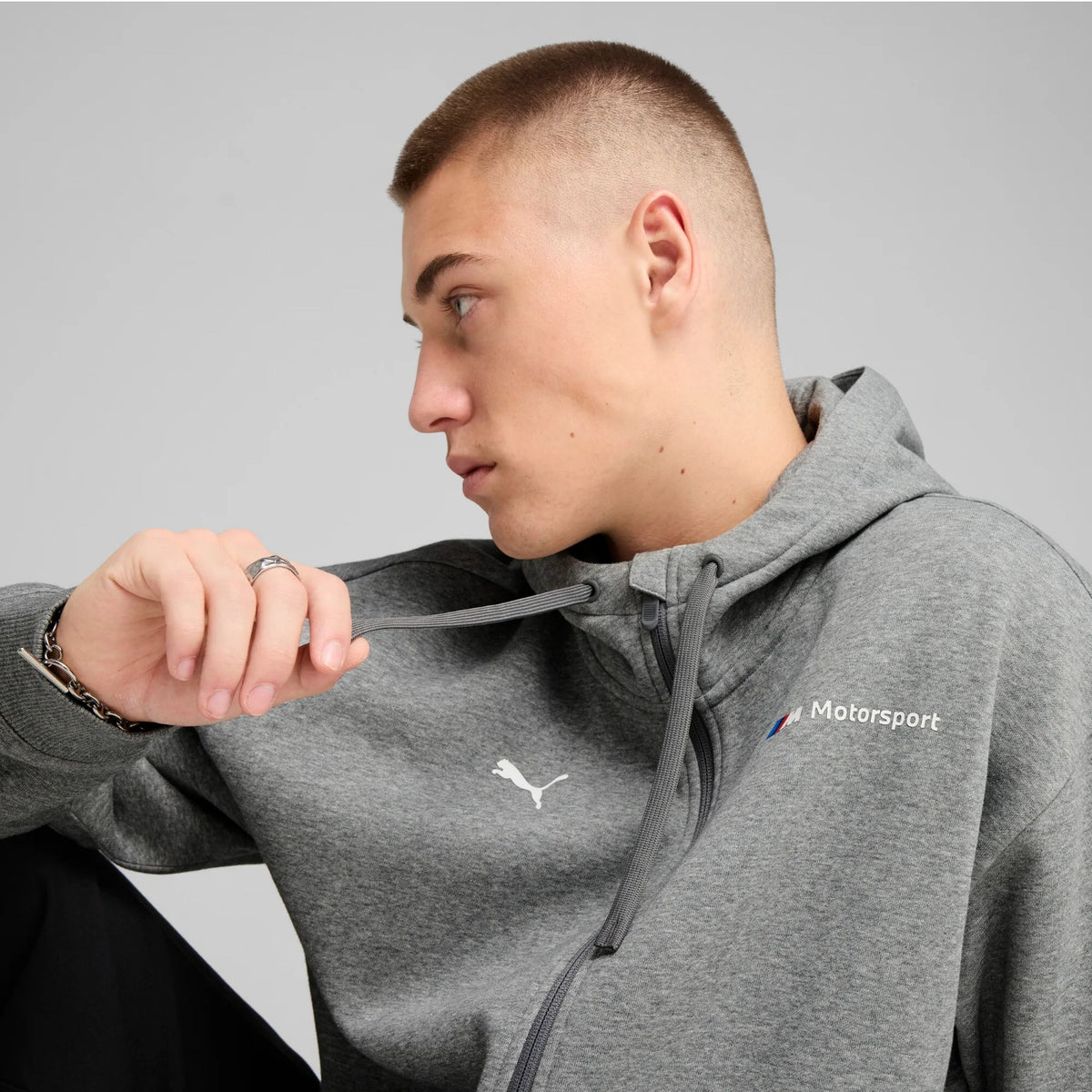 Puma BMW M Motorsport Essentials+ Fleecejacke mit Kapuze Herren