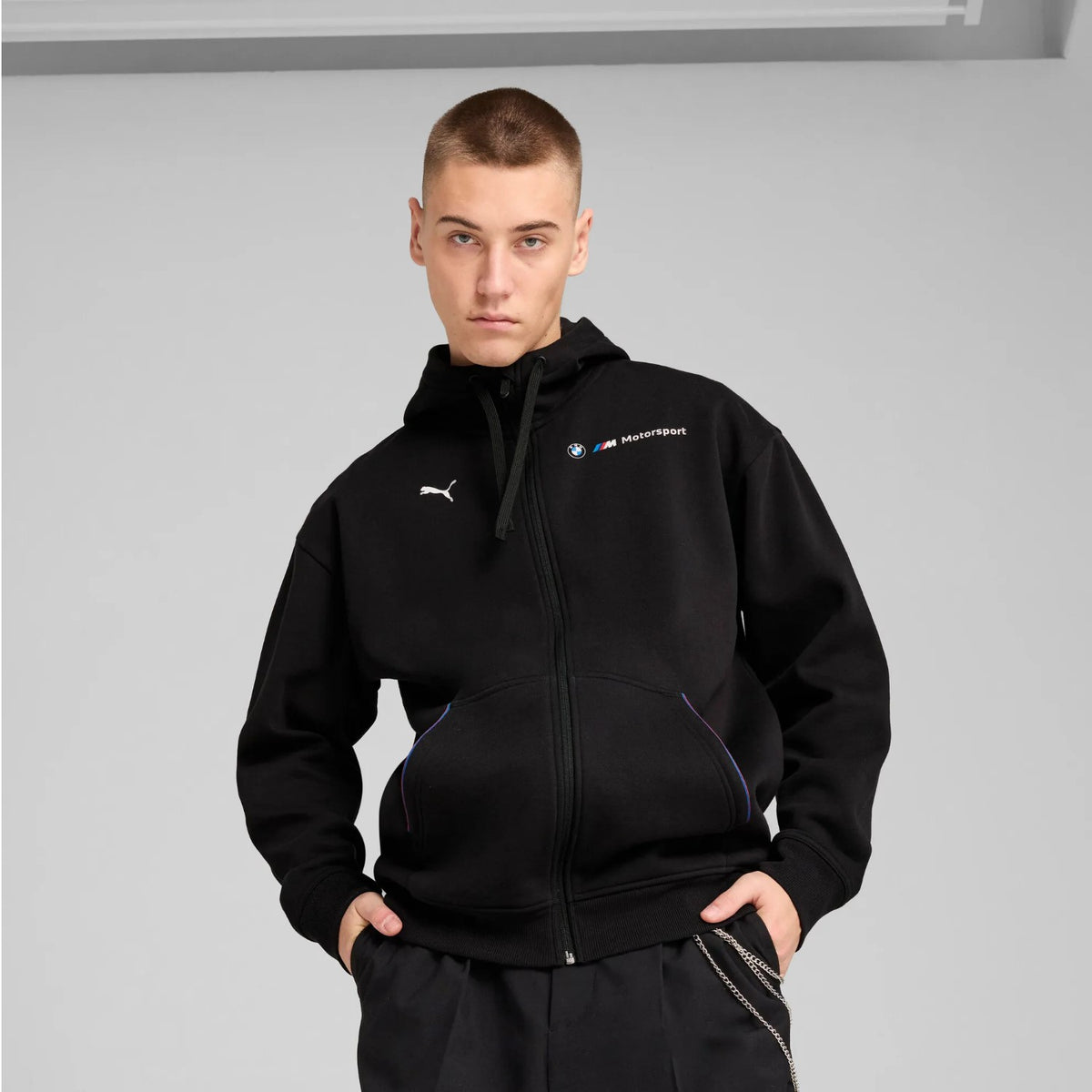 Puma BMW M Motorsport Essentials+ Fleecejacke mit Kapuze Herren