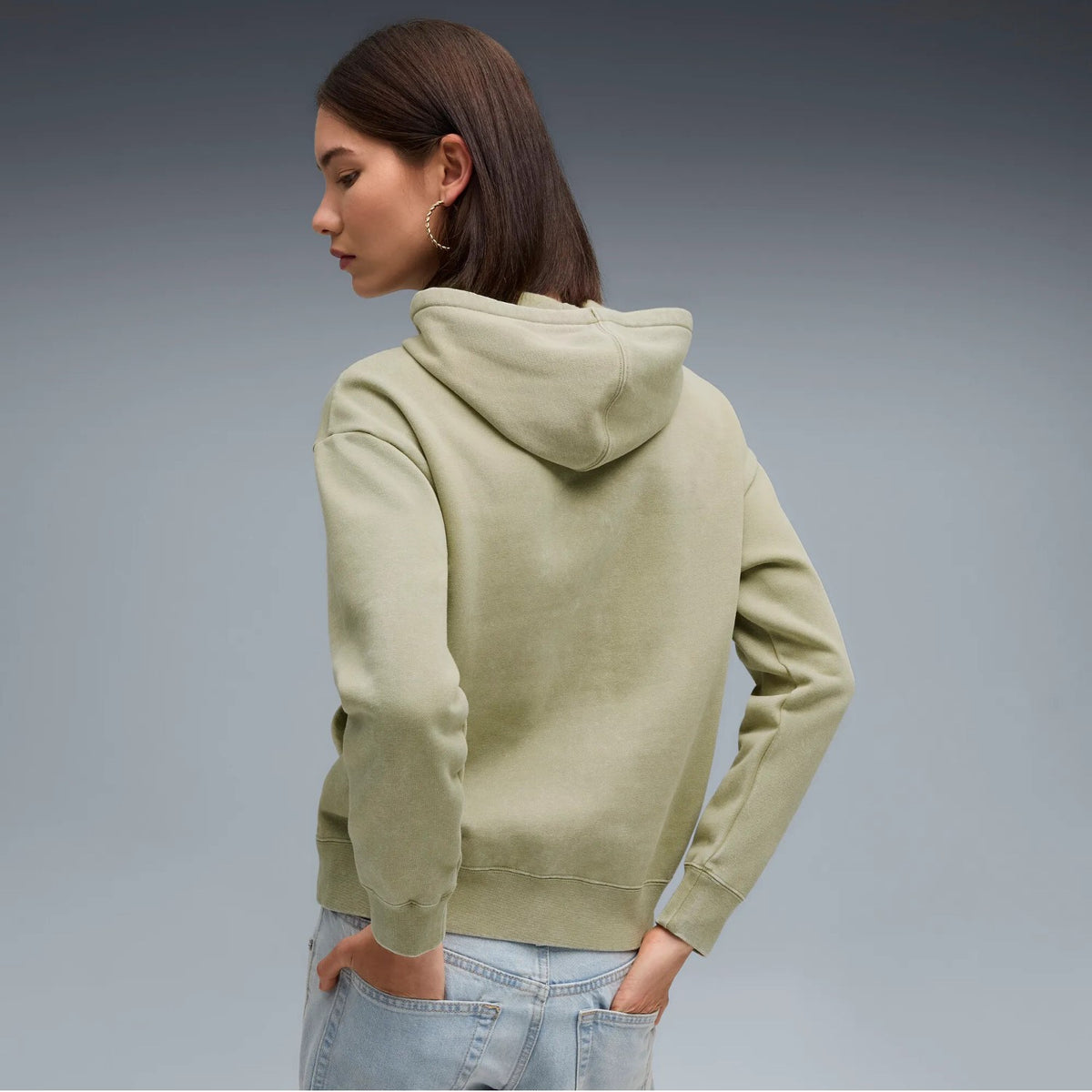 Puma Kapuzenpullover Elevated Relaxed Wash Damen mit Kägurutaschen