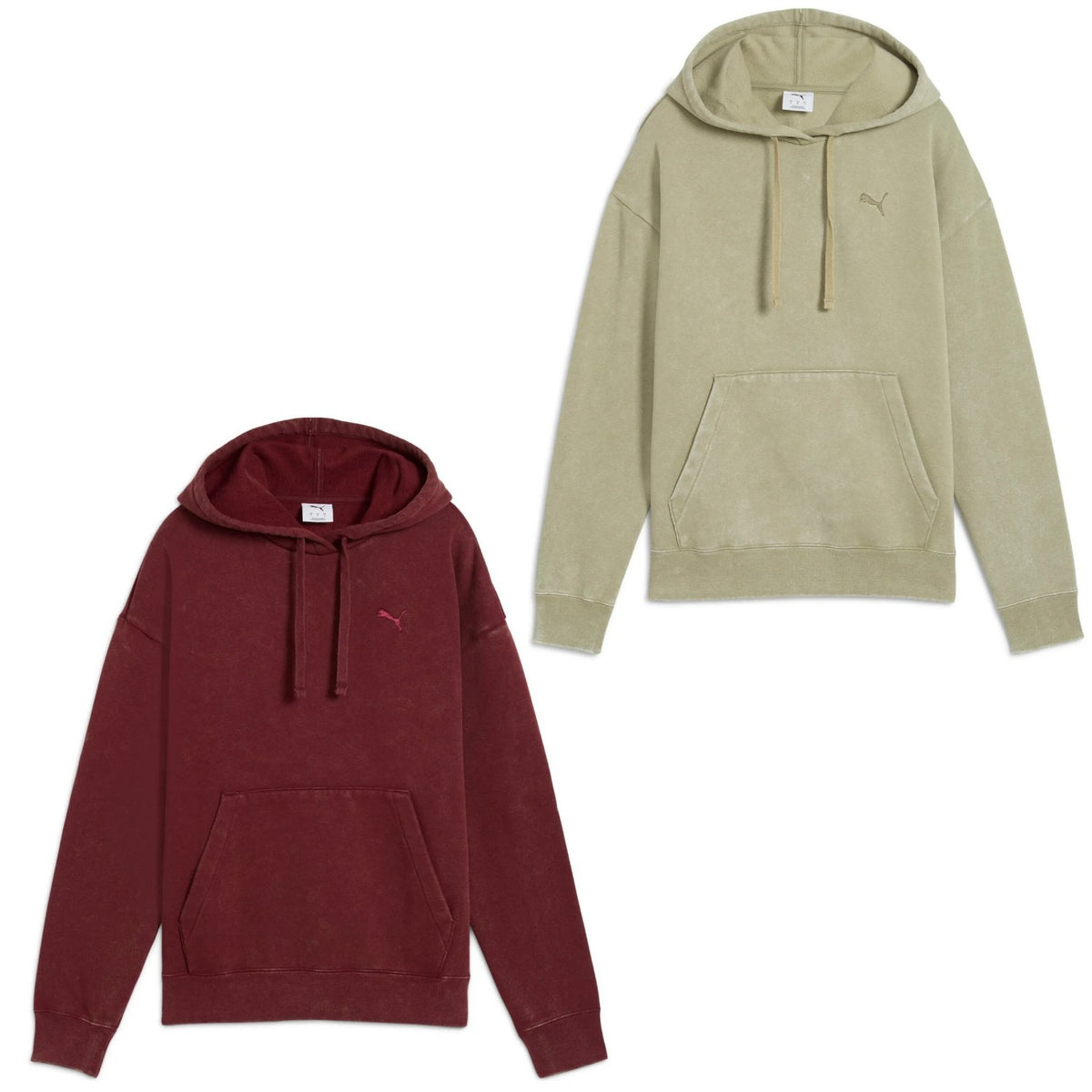 Puma Kapuzenpullover Elevated Relaxed Wash Damen mit Kägurutaschen