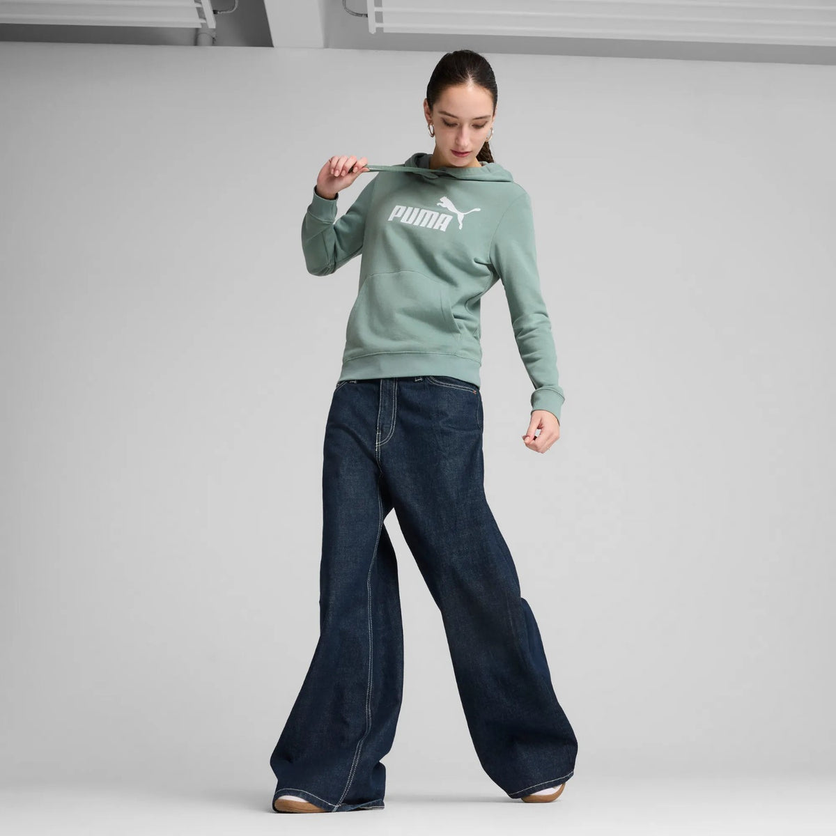Puma No. 1 Logo Kapuzenpullover Damen mit Kängurutaschen
