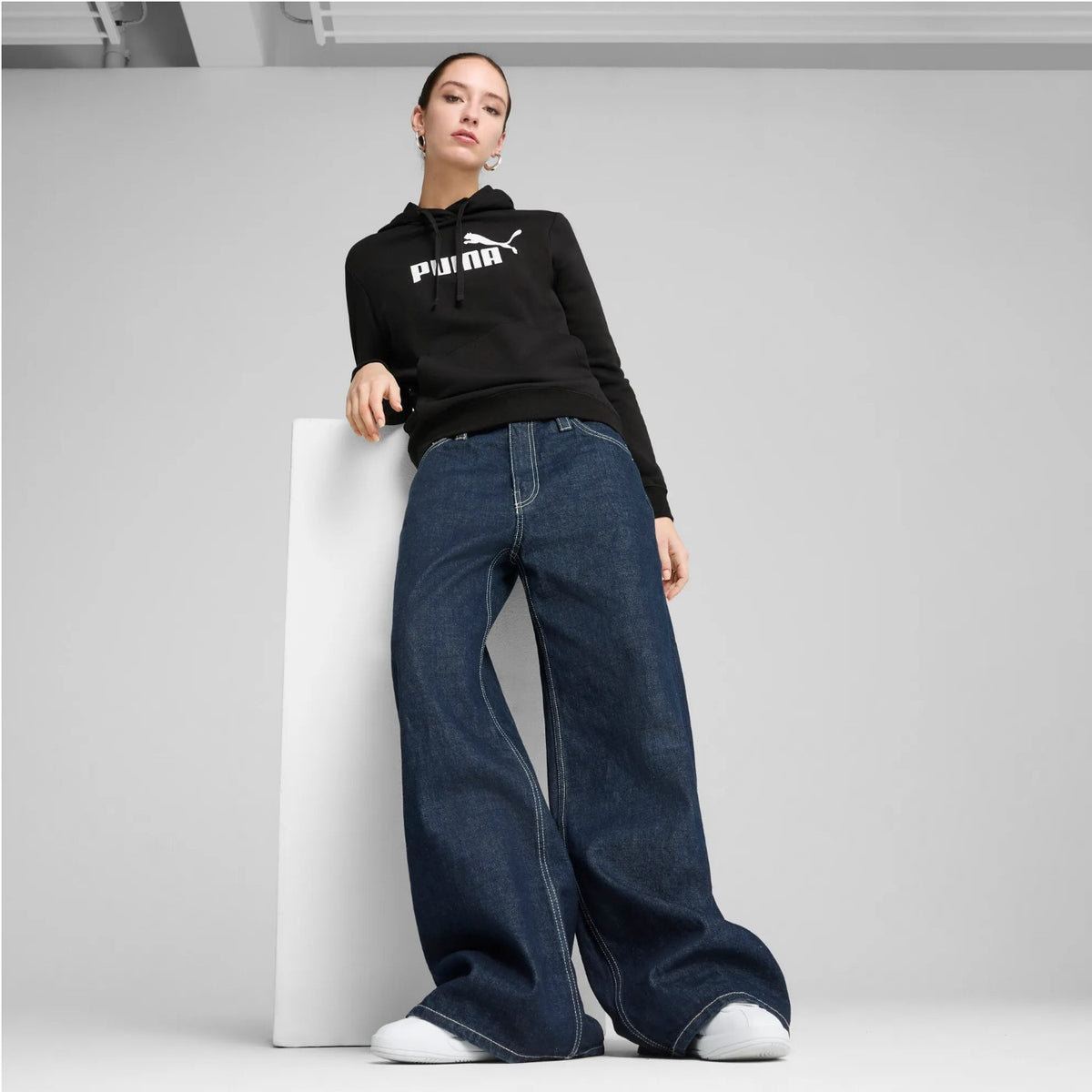 Puma No. 1 Logo Kapuzenpullover Damen mit Kägurutaschen