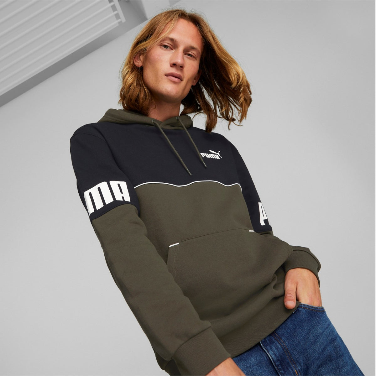 Puma Colorblock Hoodie Herren Pullover