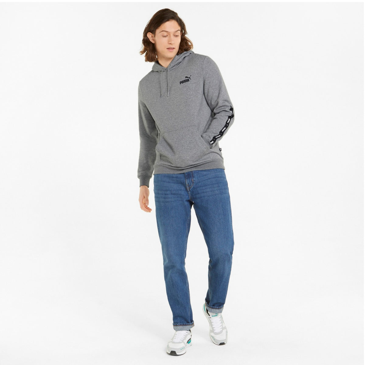Puma ESS+ Tape Hoodie FL Pullover für Herren aus Baumwolle
