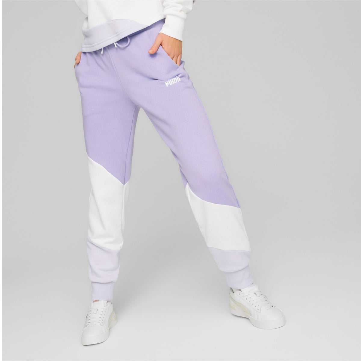 Puma Power Cat Jogginghose im Colorblock Design für Damen