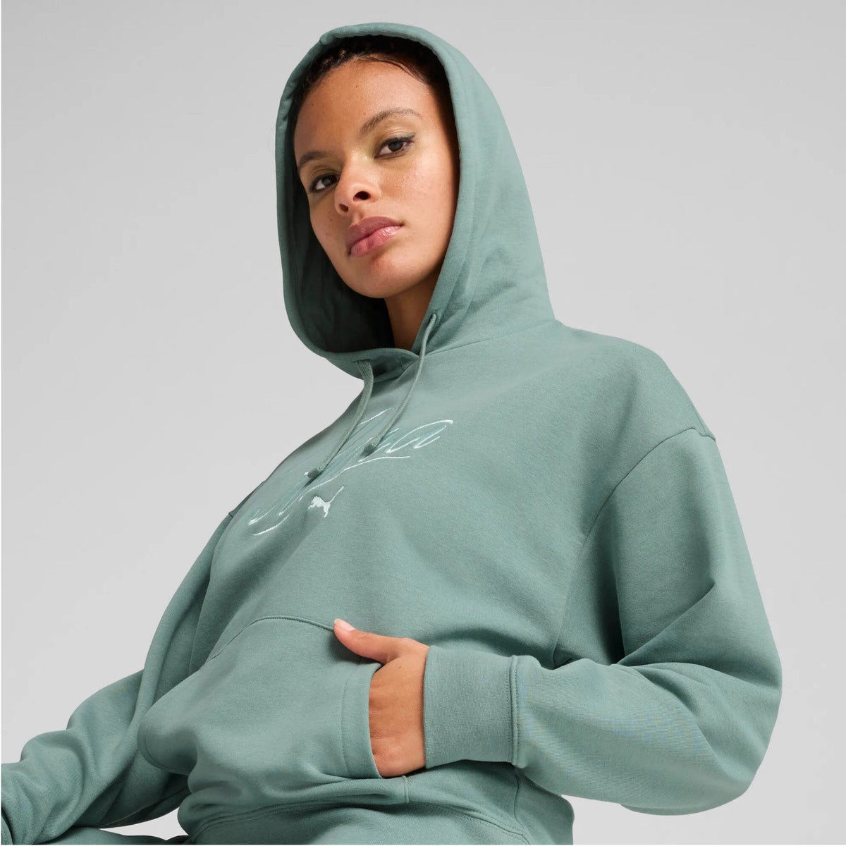 Puma Script Comfort Hoodie Pullover für Damen