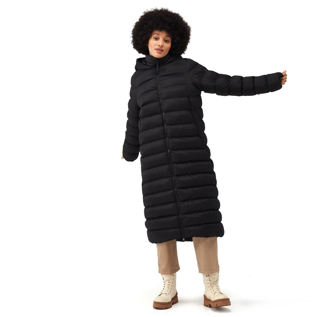 Regatta Elender Baffle Mantel für Damen mit Kapuze lang
