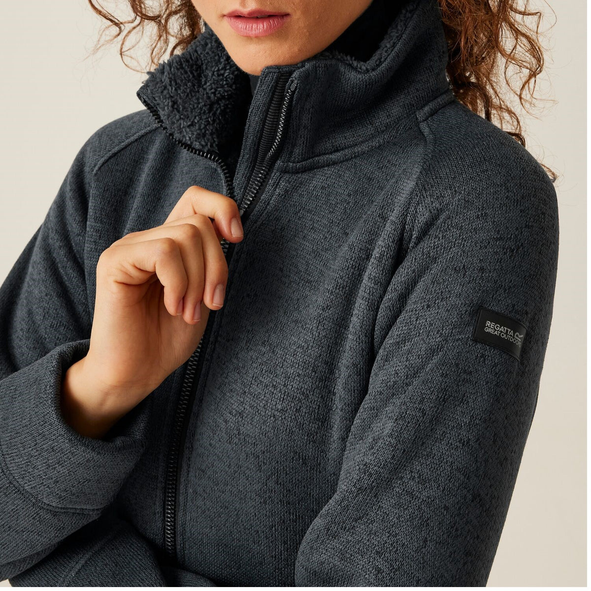 Regatta Emilide Strickfleecejacke mit Teddyfleece innen für Damen