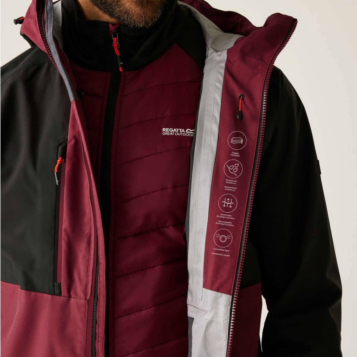 Regatta Sacramento X 3 in 1 Jacke Funktionsjacke Herren