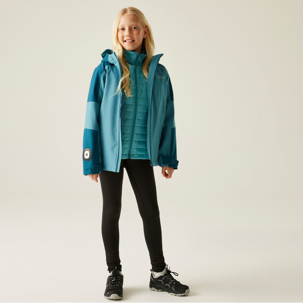 Regatta Trekktain 3 in 1 Jacke für Mädchen Wasserdicht mit Kapuze