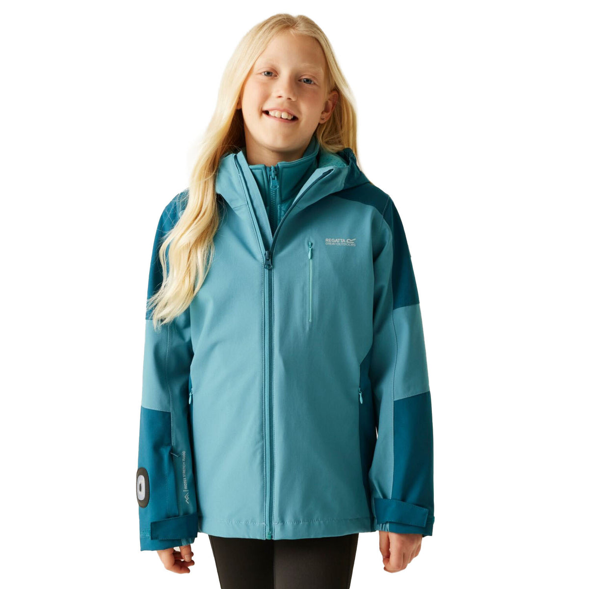 Regatta Trekktain 3 in 1 Jacke für Mädchen Wasserdicht mit Kapuze
