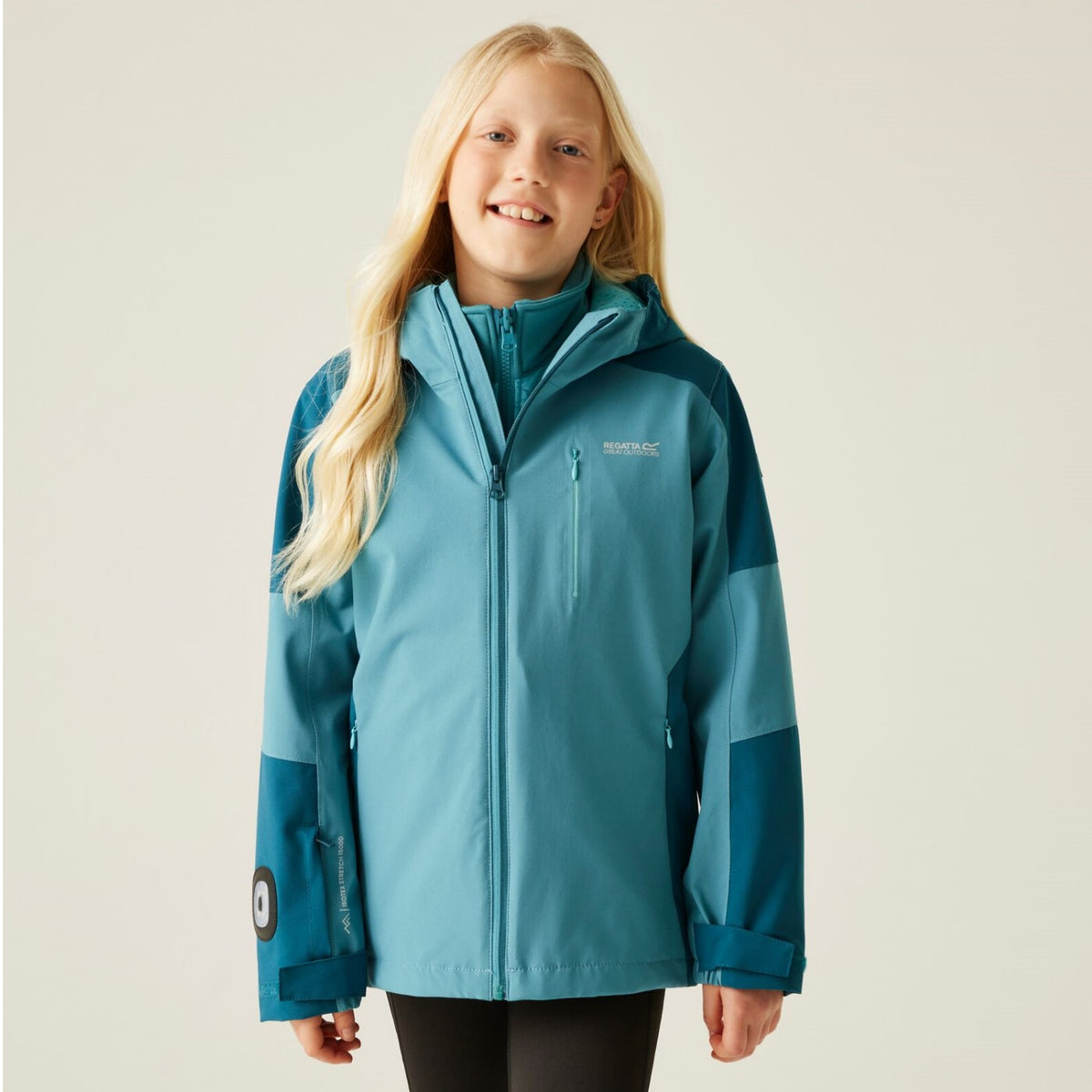 Regatta Trekktain 3 in 1 Jacke für Mädchen Wasserdicht mit Kapuze
